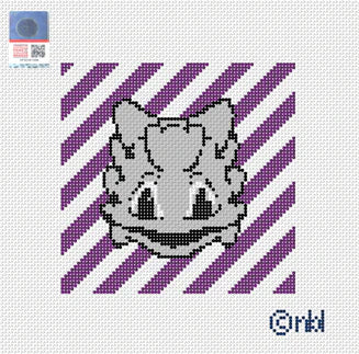 Needlepoint by Laura TCU Stripe Canvas