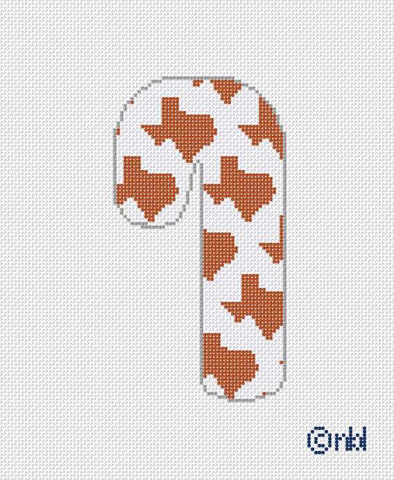 Needlepoint by Laura Texas Candy Cane White