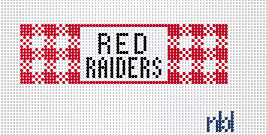 Needlepoint by Laura Texas Tech Gingham Fob