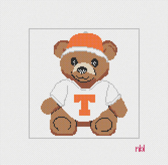 Needlepoint by Laura Tennessee Teddy Bear
