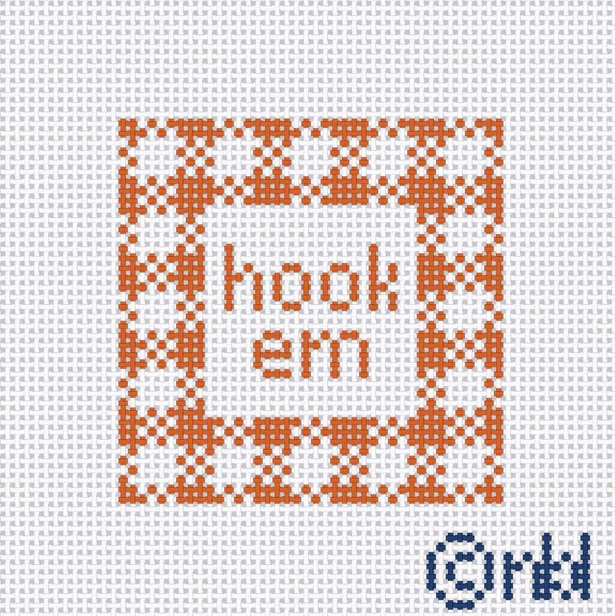 Needlepoint by Laura Texas Gingham Mini Square 2.2