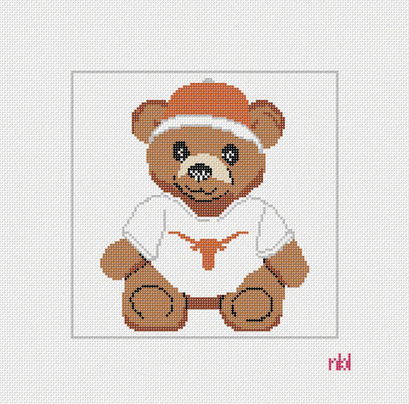 Needlepoint by Laura Texas Teddy Bear