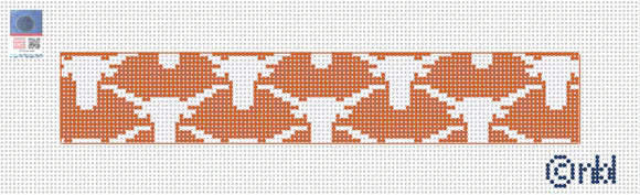 Needlepoint by Laura Texas Repeating Key Fob - Repeating Logo