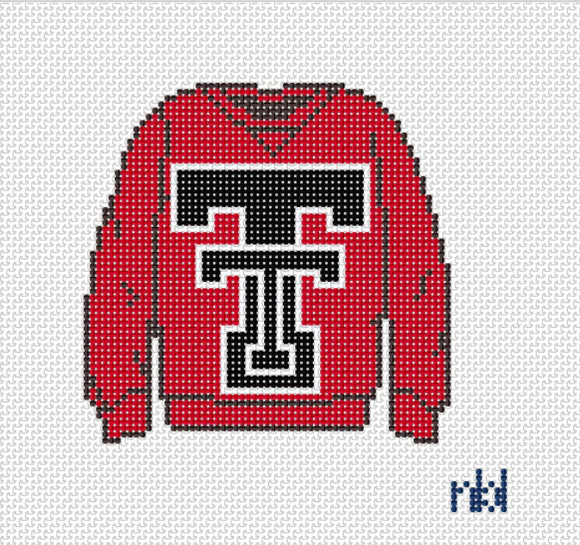 Needlepoint by Laura Texas Tech Sweatshirt