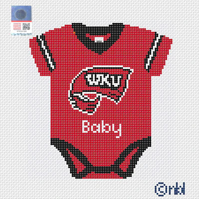 Needlepoint by Laura Western Kentucky Baby Onesie