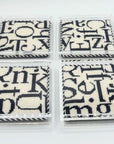 Elizabeth Crane Swartz N-G1 Glyph Coaster Letters