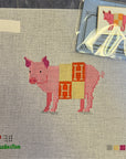 The Collection Froopy Designs FD38 Pig in an Hermes Blanket