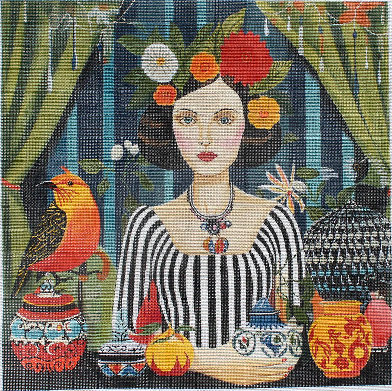 PLD Designs CN 1547 Lady in Stripes by Catherine Nolin