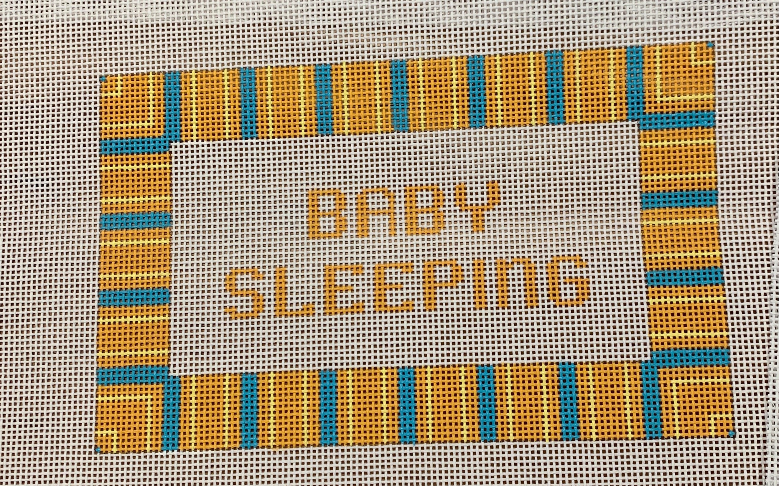 JP Needlepoint Q74 Baby Sleeping Stripes