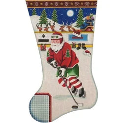 Rebecca Wood 389G Hockey Santa Stitch Guide