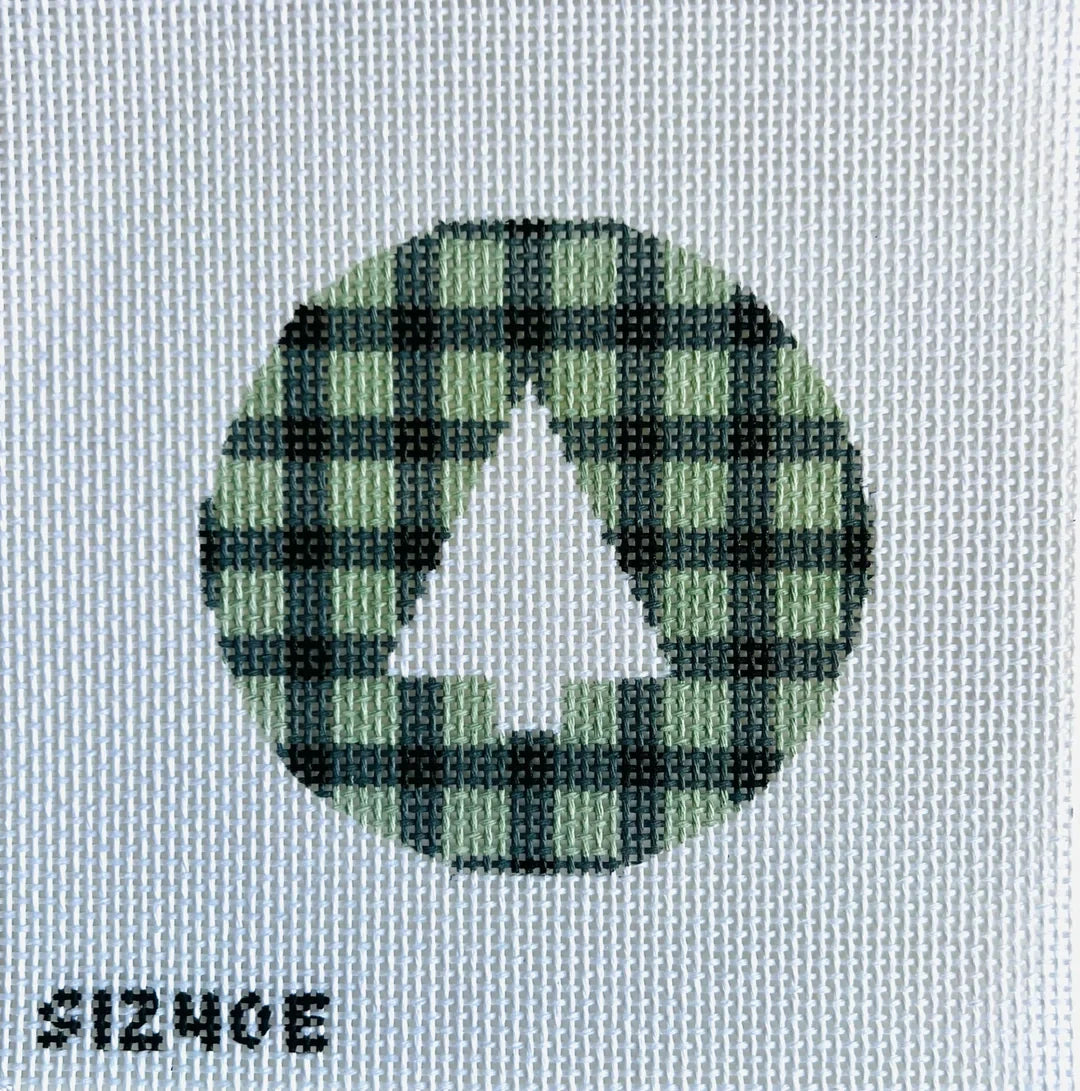Stitch It's SI-240E - Tree on Green Plaid Round