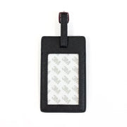 Bradley Needlepoint Black Leather Bag Tag