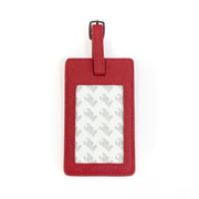Bradley Needlepoint Red Leather Bag Tag