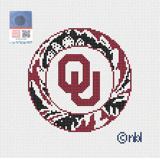 Needlepoint by Laura Oklahoma Artichoke Round