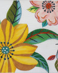 PLD Designs Steve Haskamp SH1814 Floral Square Yellow