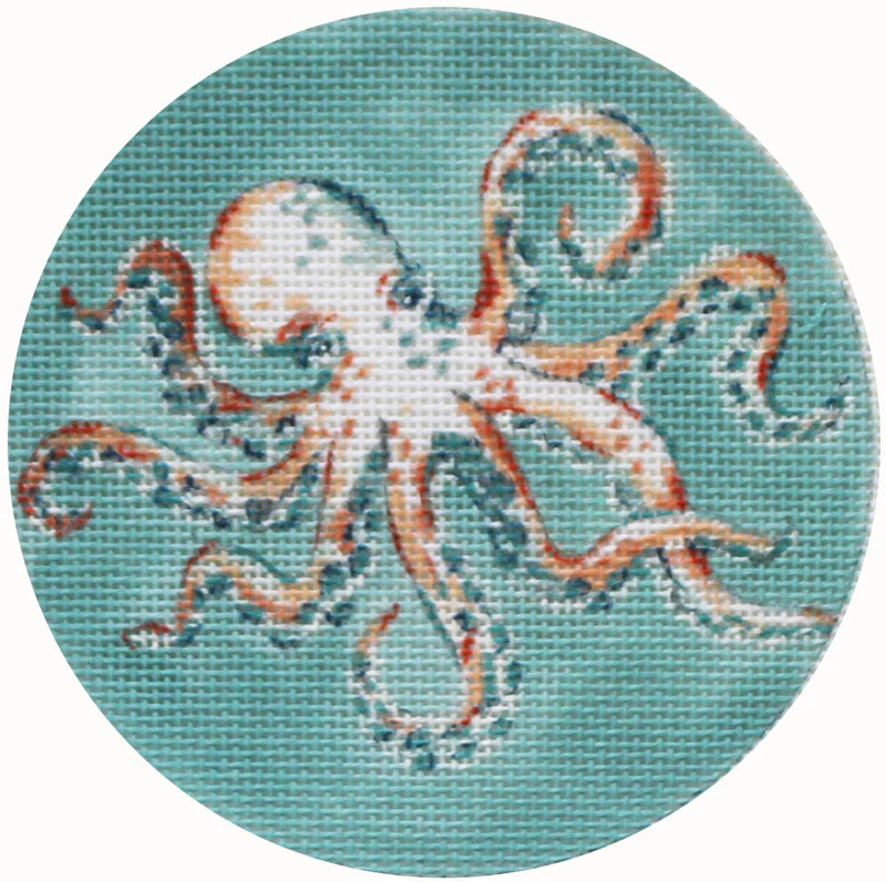 PLD Designs SH1830 Octopus on Aqua Ornament