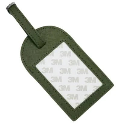 Rachel Barri Green Leather Bag Tag