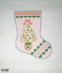 KCN BS52 Rose Medallion Tree Ornament Sized Stocking