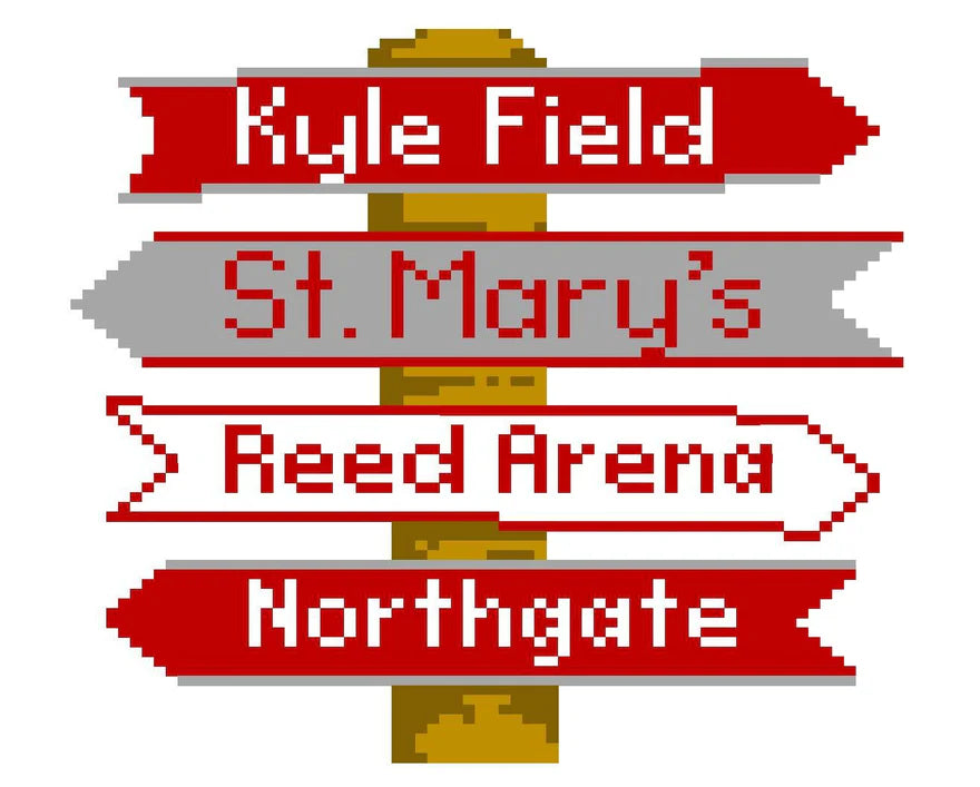 Needlepoint by Laura Texas A and M  College Icon Destination Sign v2
