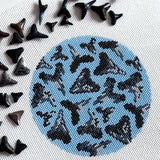 Salt and Sand Needlepoint Designs SSD-186 Shark Teeth Round