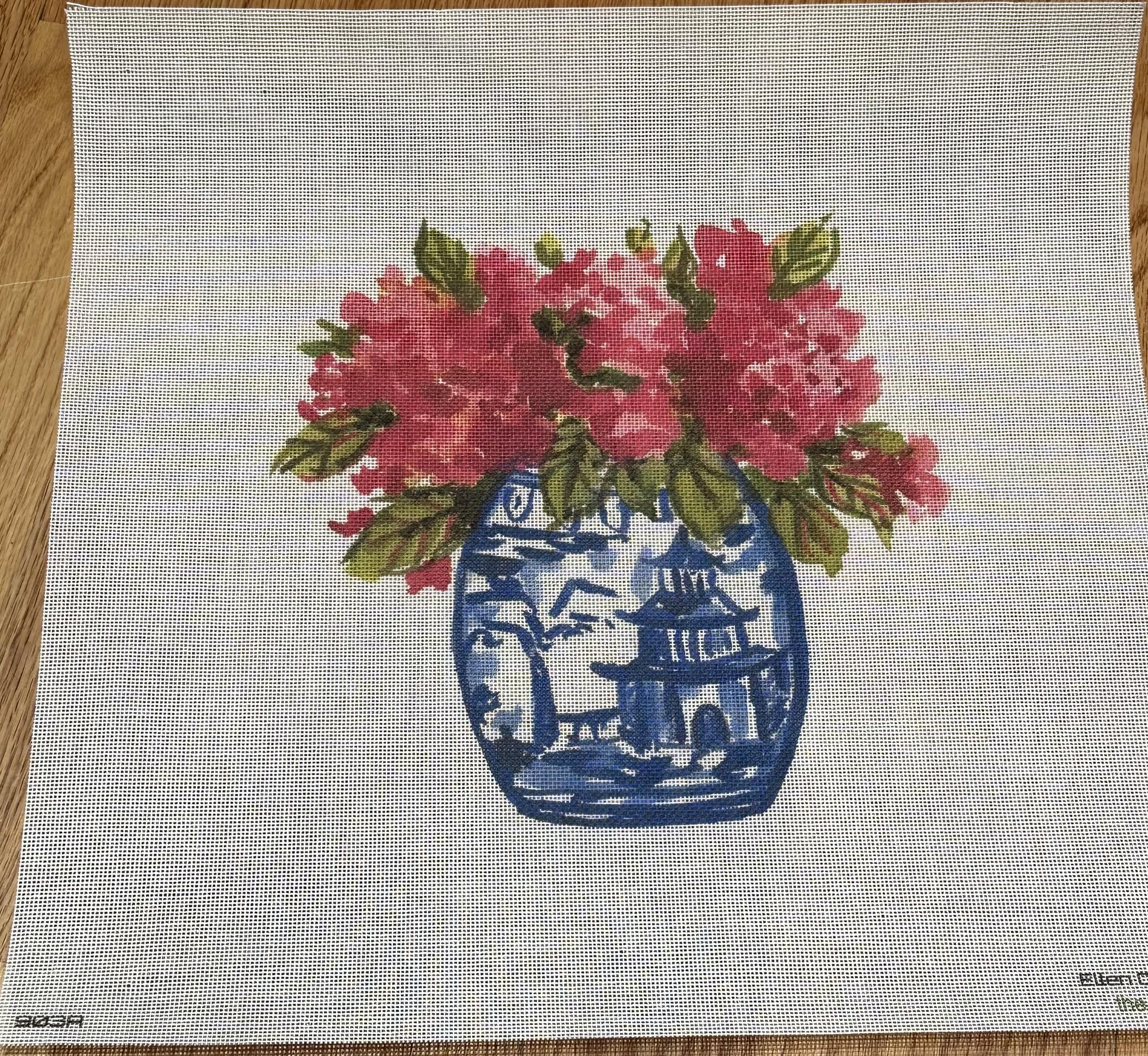The Collection Ellen Crimi-Trent ECT903A Chinoiserie with Pink Flowers