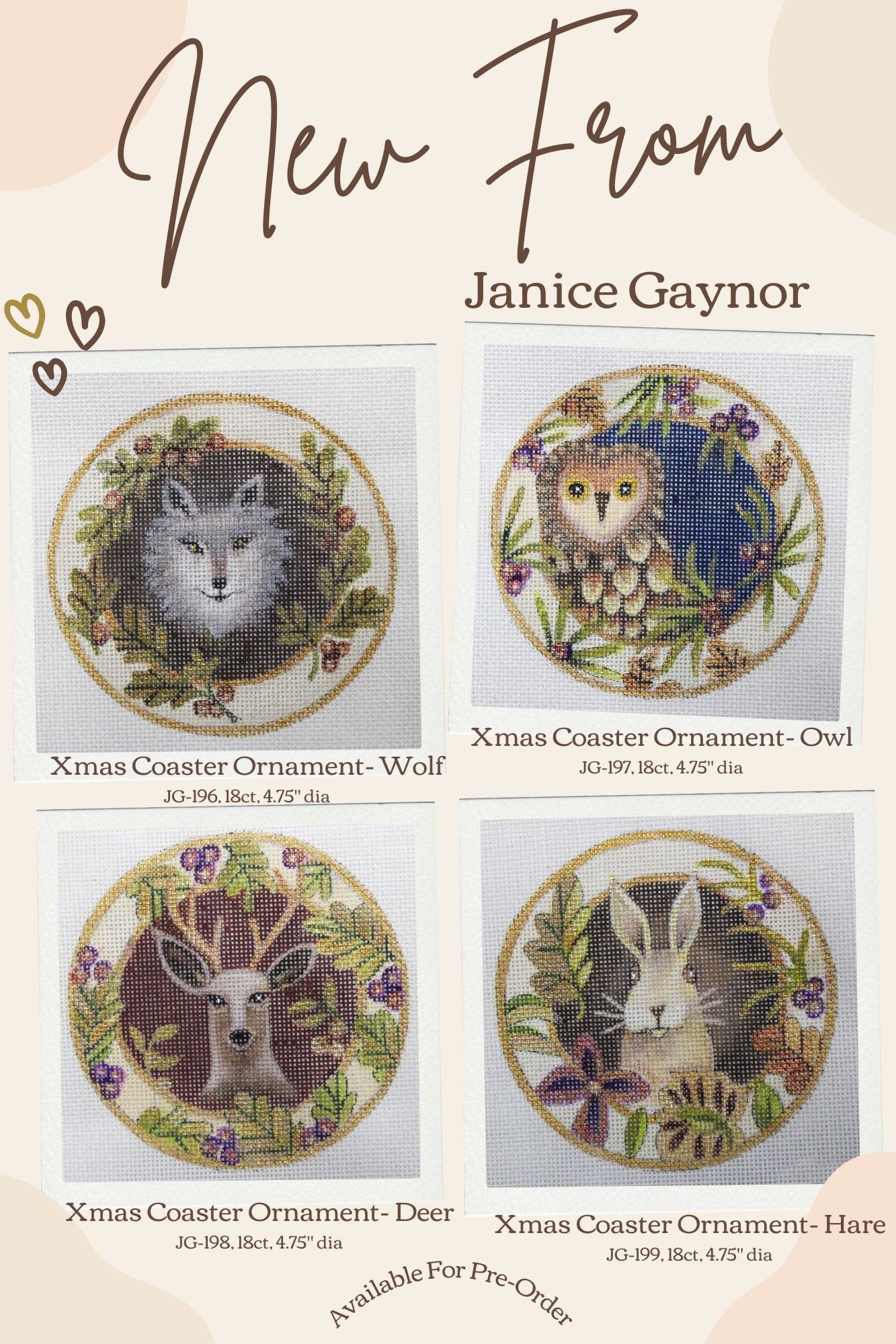 Janice Gaynor JG-196 Wolf Round