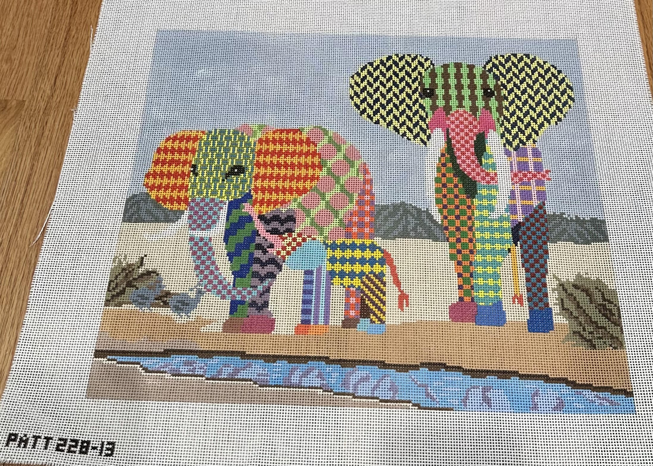 Chris Lewis Patt-228-13 Colorful Elephants