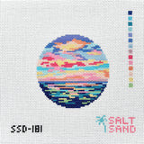 Salt and Sand Needlepoint Designs SSD-181 Ocean Sunset Round