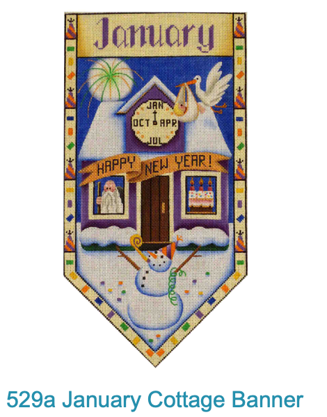 Rebecca Wood 529A January Cottage Banner