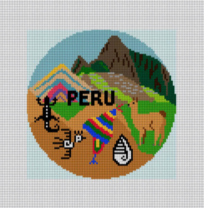 Needlepaint Handpainted Peru Ornament