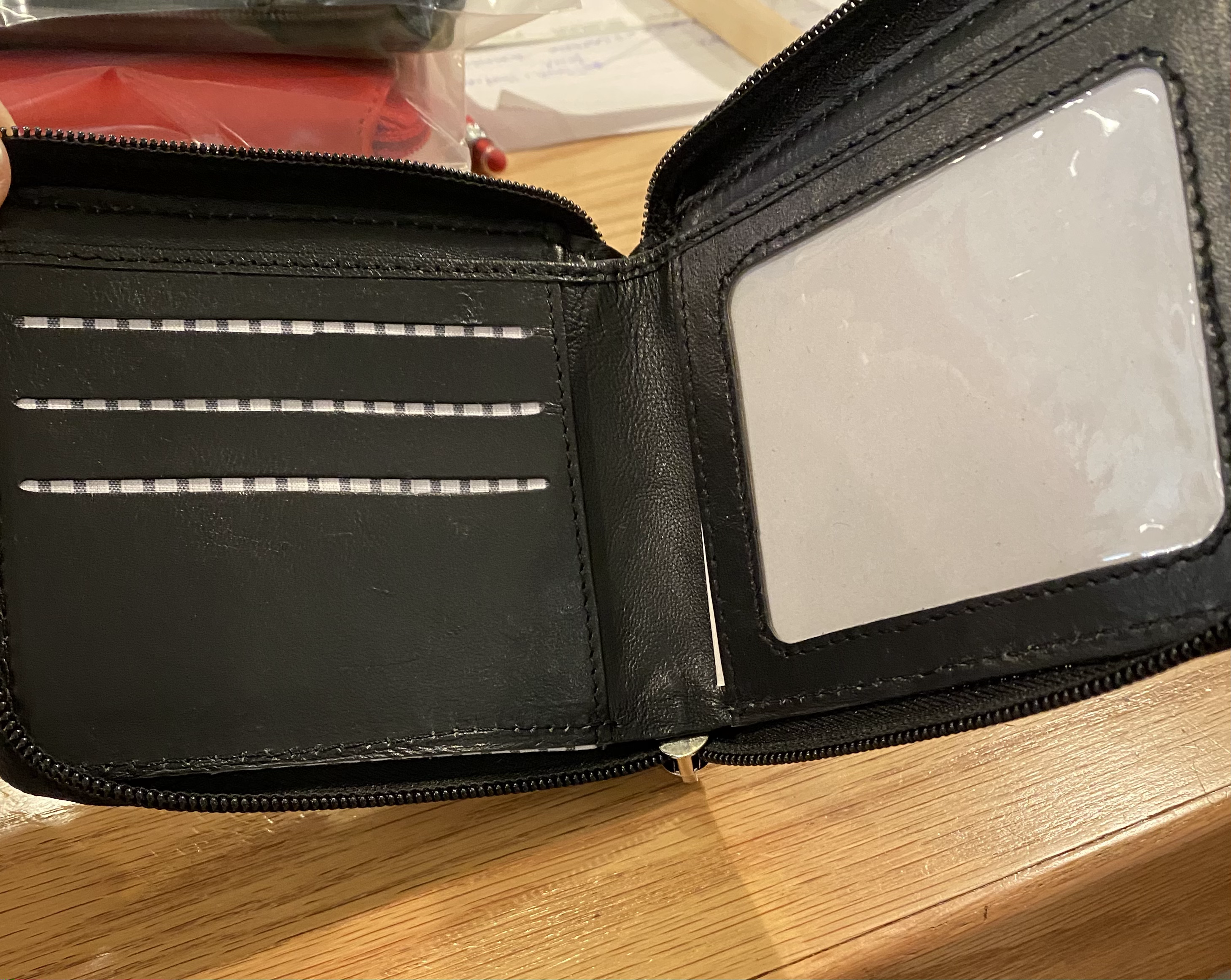 Planet Earth Black Wallet with Zip Bill fold – Stitch by Stitch