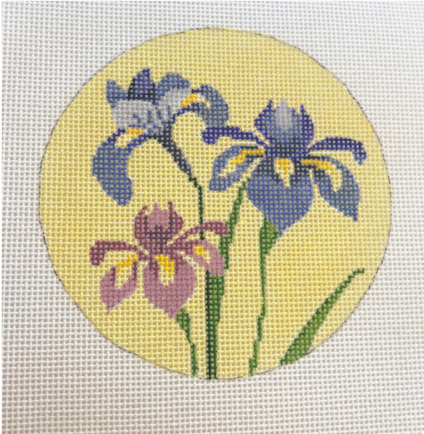 Blueberry Point Floral Round - Iris