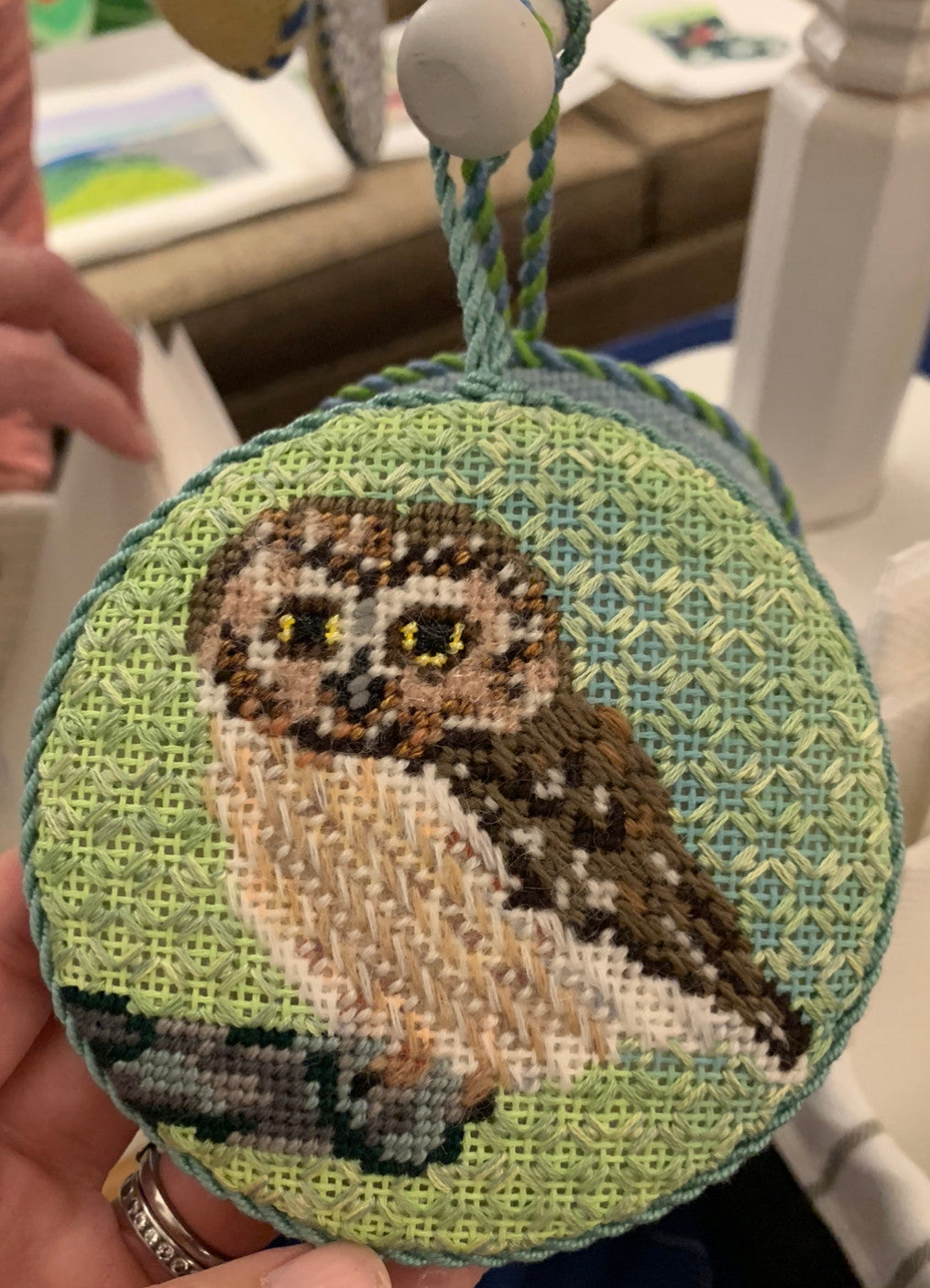 Blue Ridge Stitchery Rocky Saw Whet Owl T13 13 mesh – Stitch by Stitch