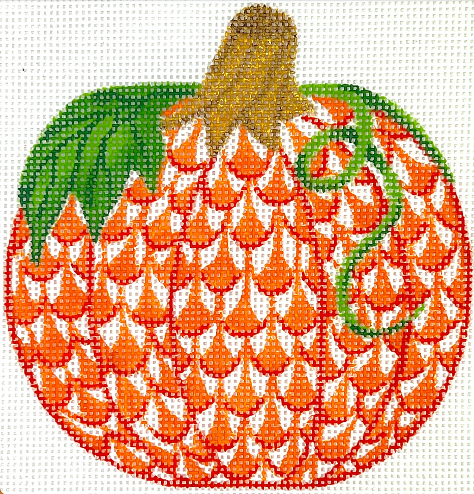 Kate Dickerson OM-413 Fishnet Pumpkin – Stitch by Stitch