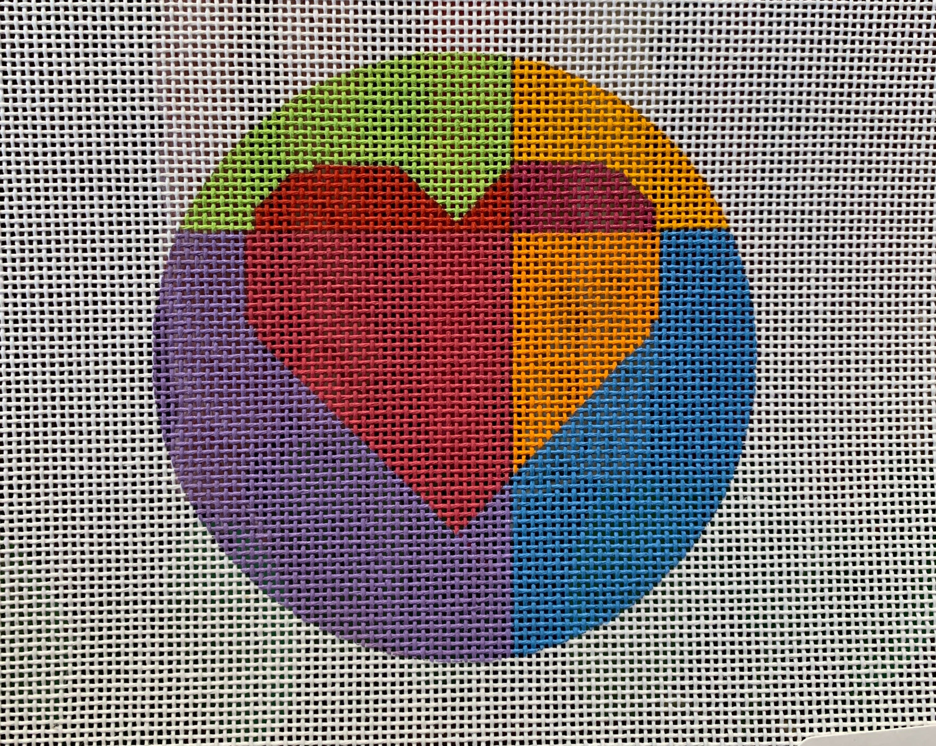 Eye Candy H-109C Geometric Hearts 4&quot; Round 18 mesh