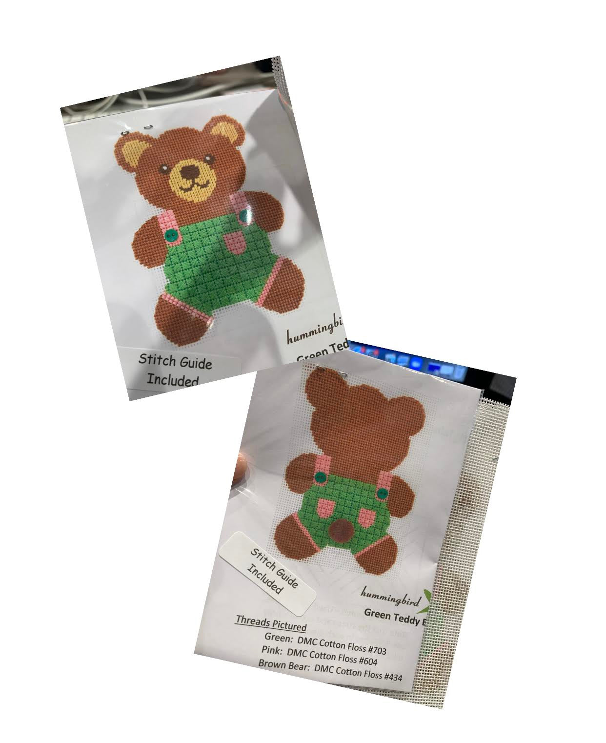 Danji Designs Teddy Bear Smiles (Green) - Two Sided w/ Guide