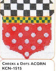 Kelly Clark KCN-1515 Checks and Dots Acorn