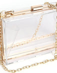 Acrylic Purse - Rose Gold Finish with Chain Handle