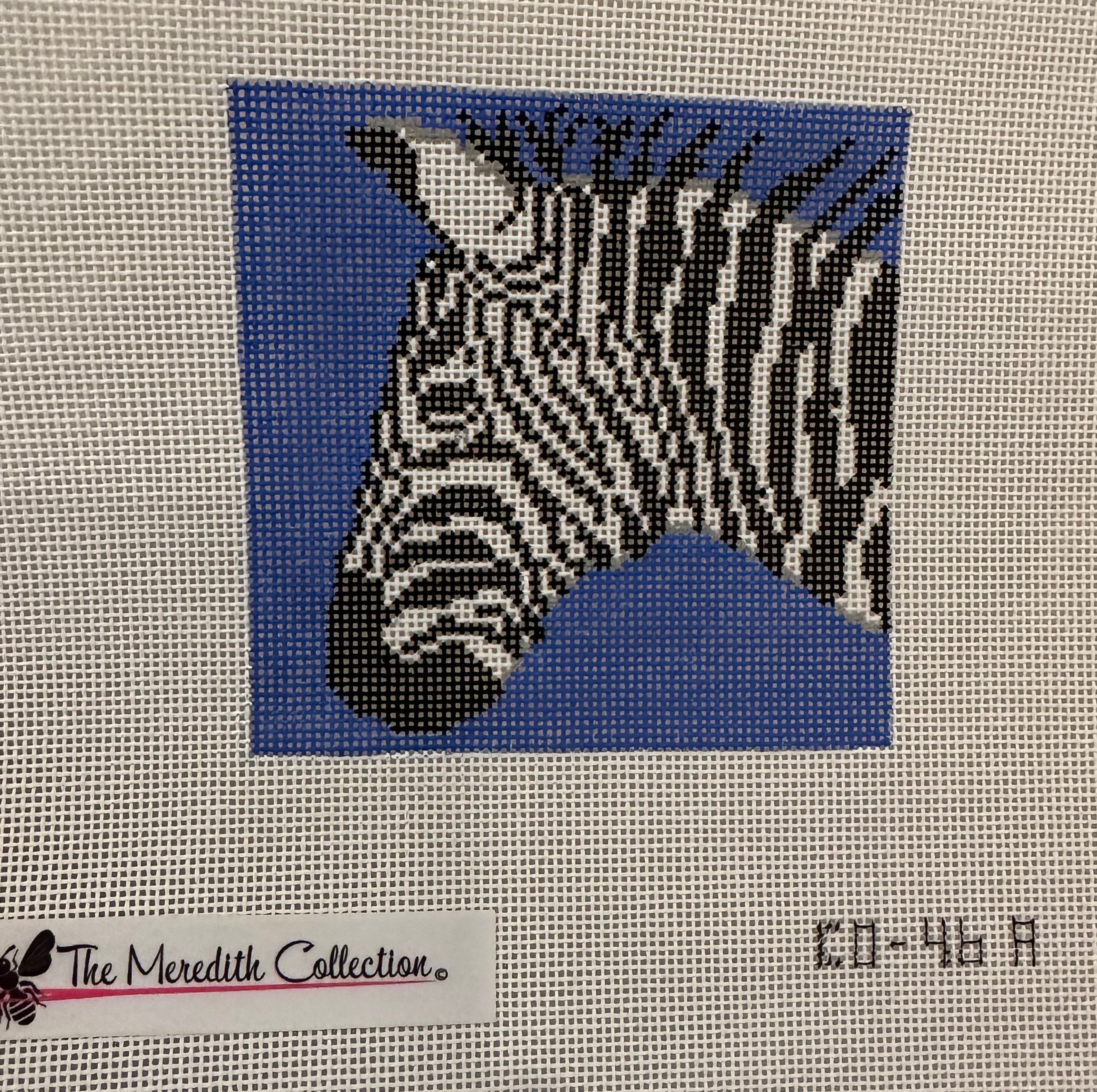 Meredith Collection CO-46A Zebra on Blue 4&quot; Square