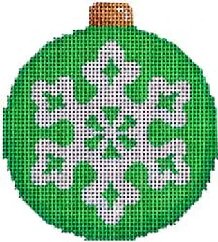 Associated Talents CT-1816 Snowflake on Green Ball