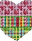 Associated Talents HE807 Hearts/Stripes/Plaid  Heart