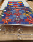 Coopers Oak Tic Tac Toe Canvas and Acrylic Tray/Case and pieces