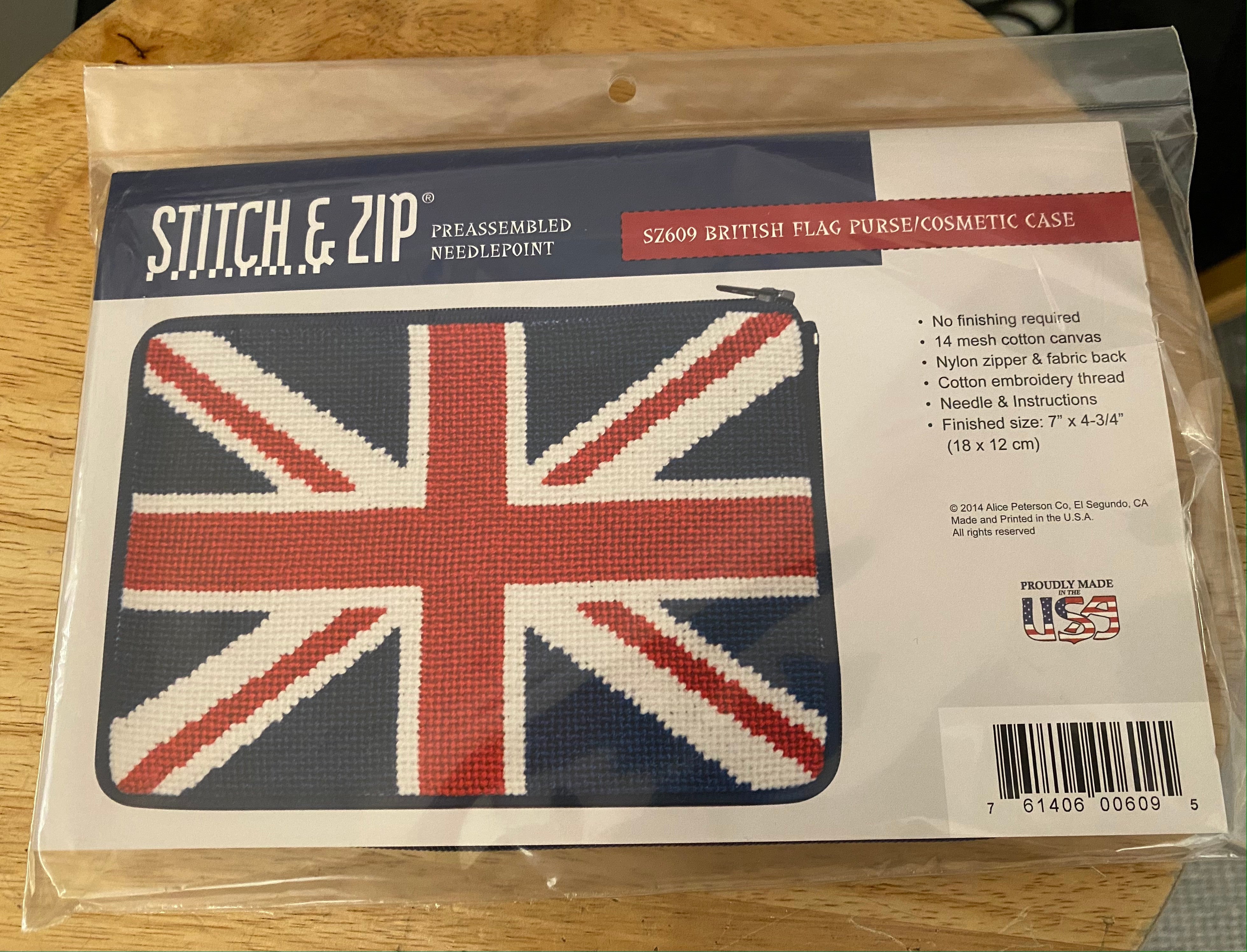 Stitch &amp; zip SZ609 British Flag Purse/Cosmetic Case