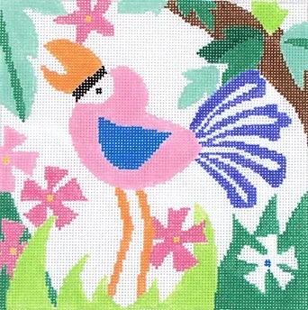 Heidi Stanley #374 Flamingo Heart – Stitch by Stitch