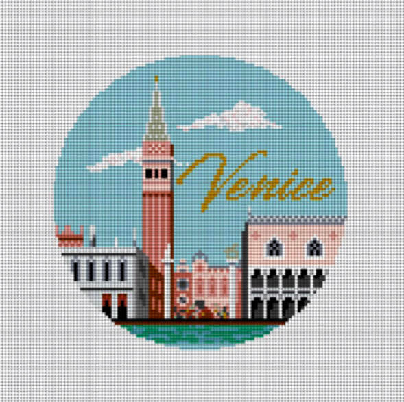 Needlepaint Handpainted Venice Ornament