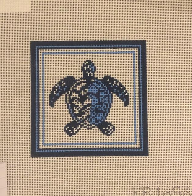 Kirk and Bradley KB1656 Nautical Coaster Sea Turtle in Blue
