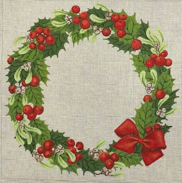 A Stitch In Time ASIT 471 Holly Wreath