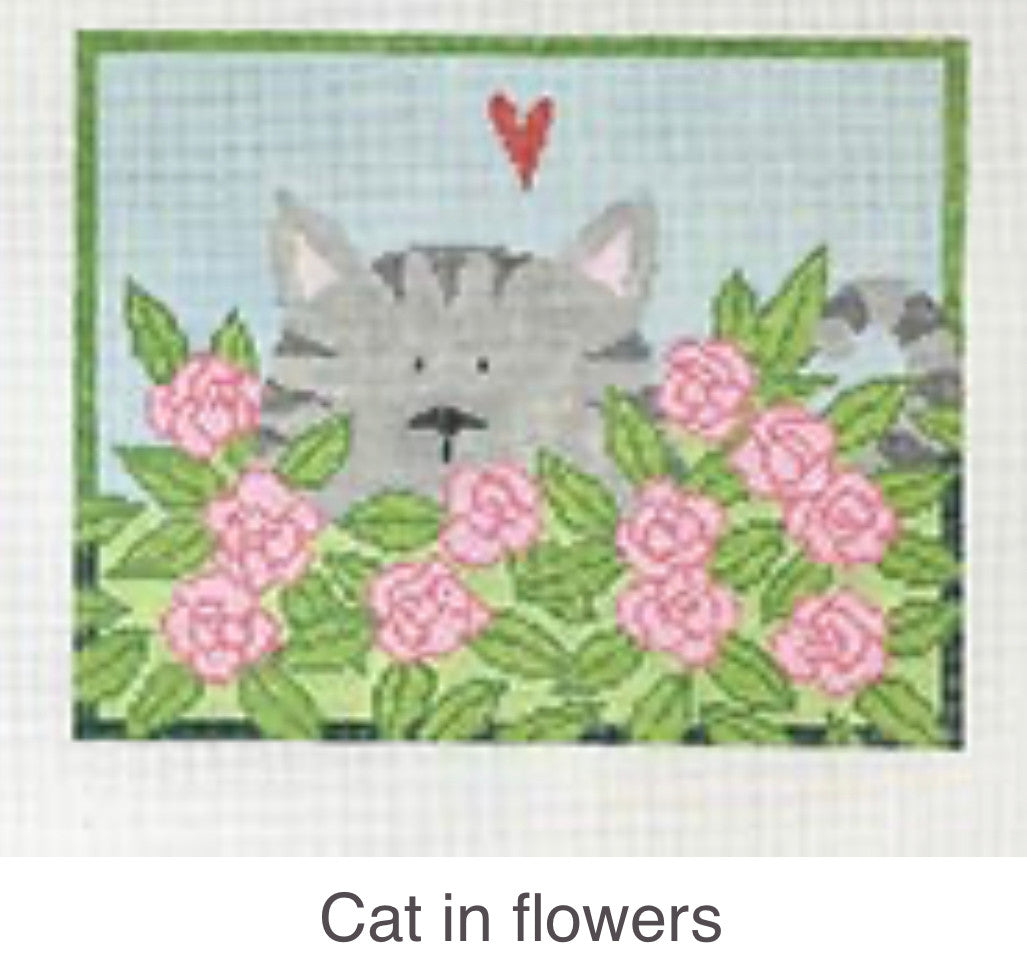 PET-046 Cat in Flowers