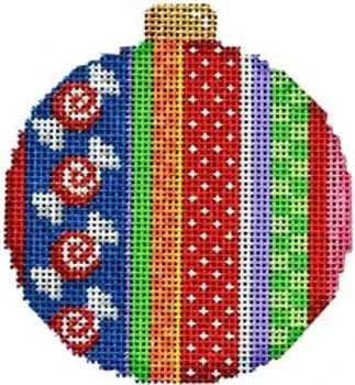 Associated Talents CT-1812A Merry Stripe Ball Ornament