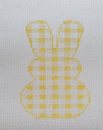 Silver Stitch Needlepoint Gingham Bunny - Yellow